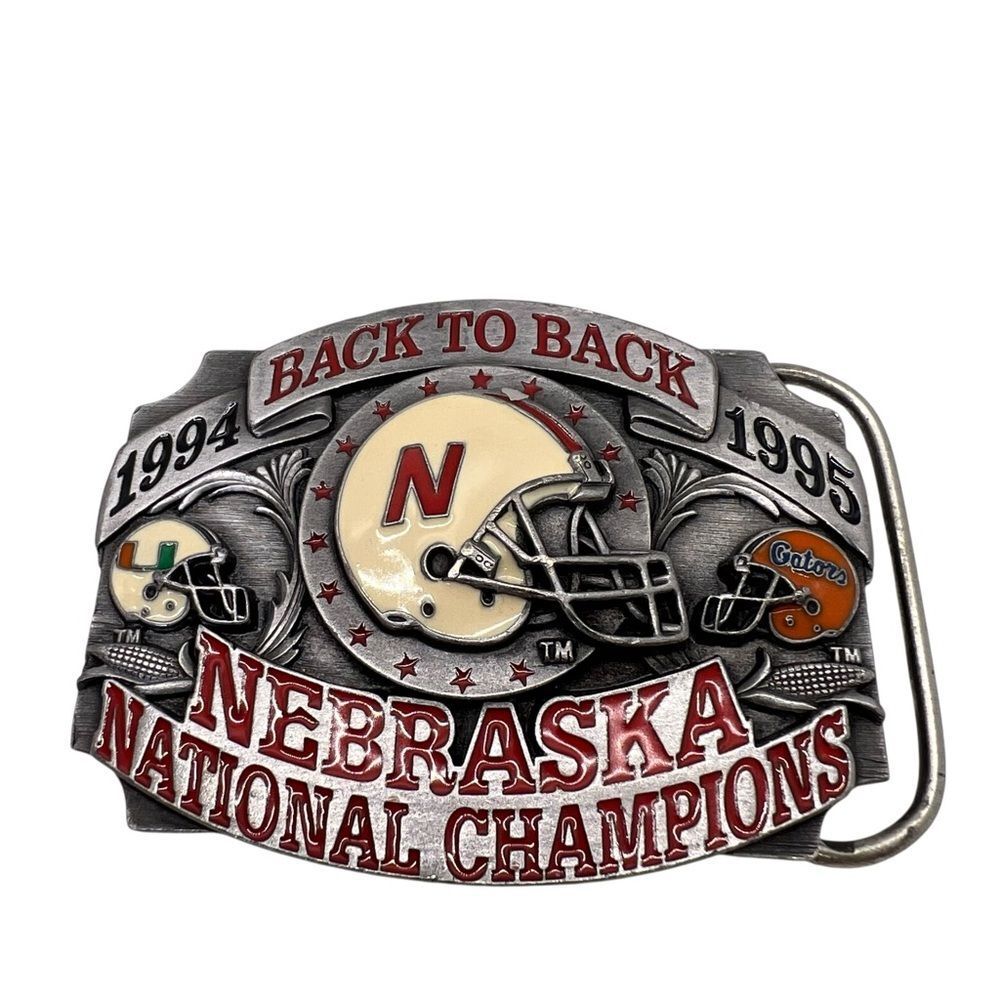 Vtg Limited edition Nebraska Cornhuskers 1994-1995 National Champion belt buckle